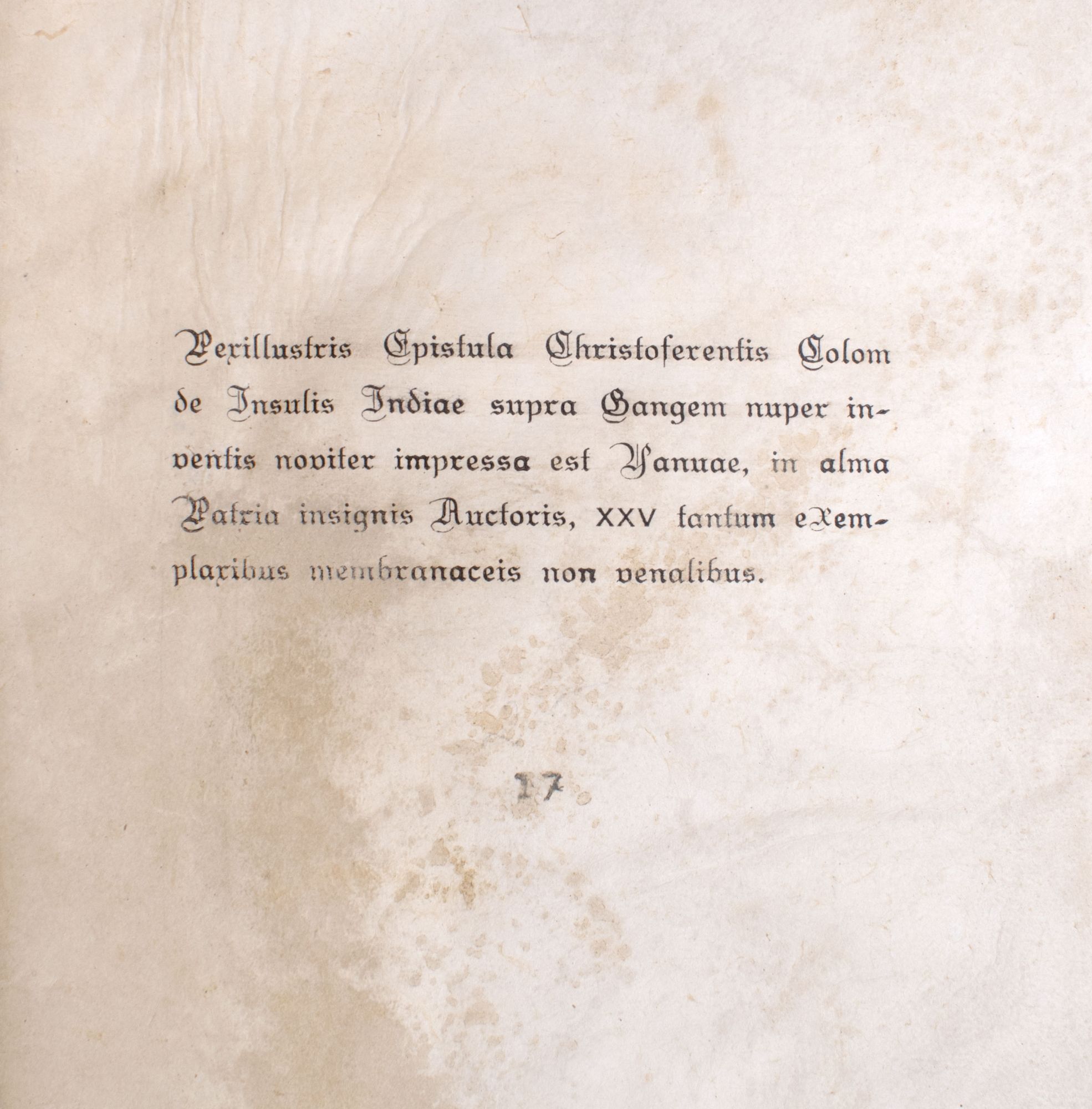 Epistola Christofori Colom: cui ętas nostra multũ debet: de Insulis ...